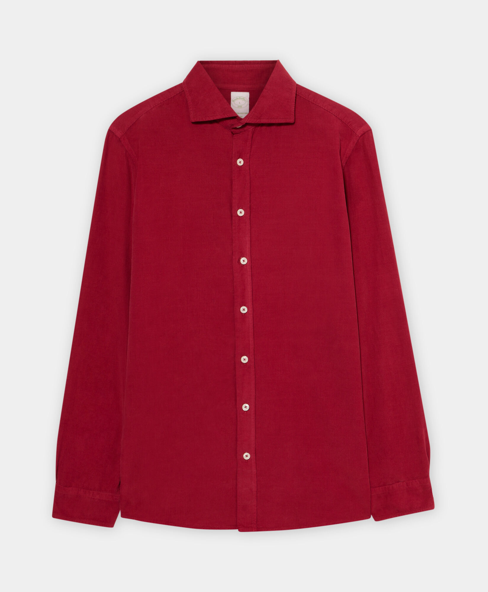 Brooks Brothers Camisa de Corte Slim en Pana de Algodón con Cuello Spread Rojo CSHSP012COPCO001REDPL001