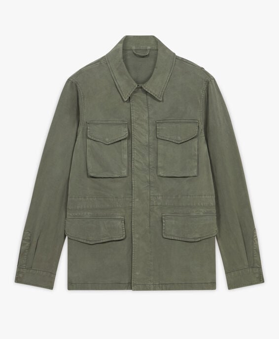Brooks Brothers Military Cotton Blend Field Jacket Militare COFIE003LYBCO001MILIP001