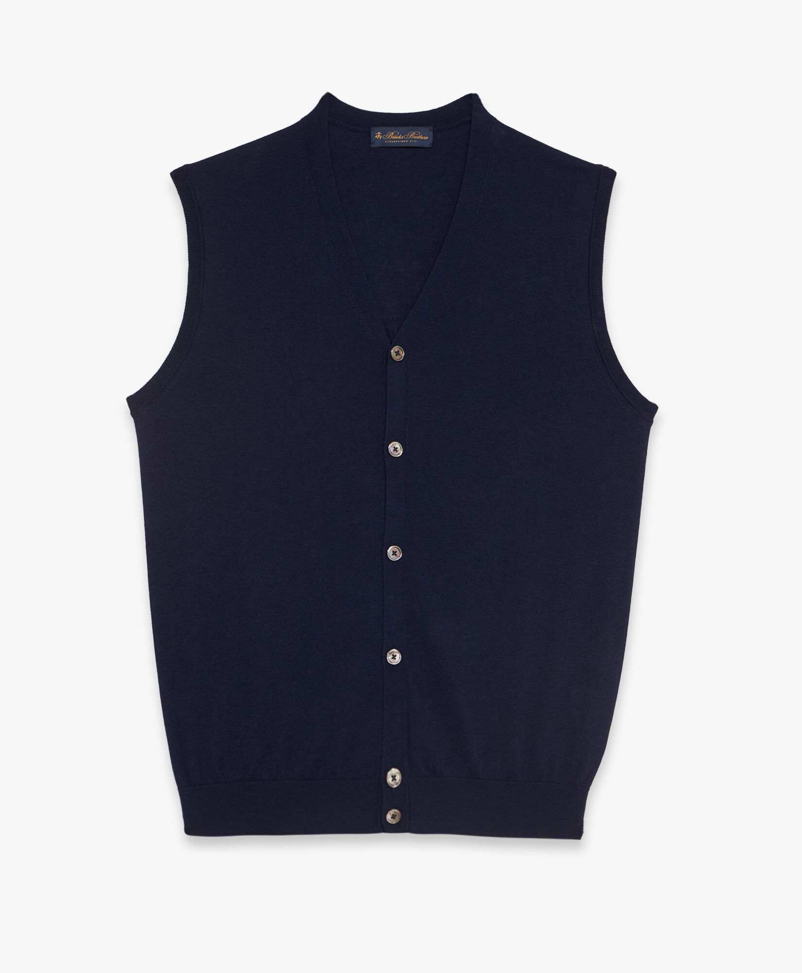 Navy Silk Cashmere Blend Sweater Vest in Navy for Men Brooks Brothers UK