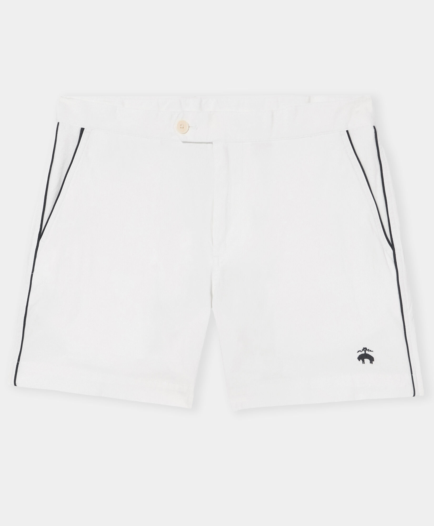 Brooks Brothers Tennis-Baumwoll-Shorts Weiß 1000090310US100187786