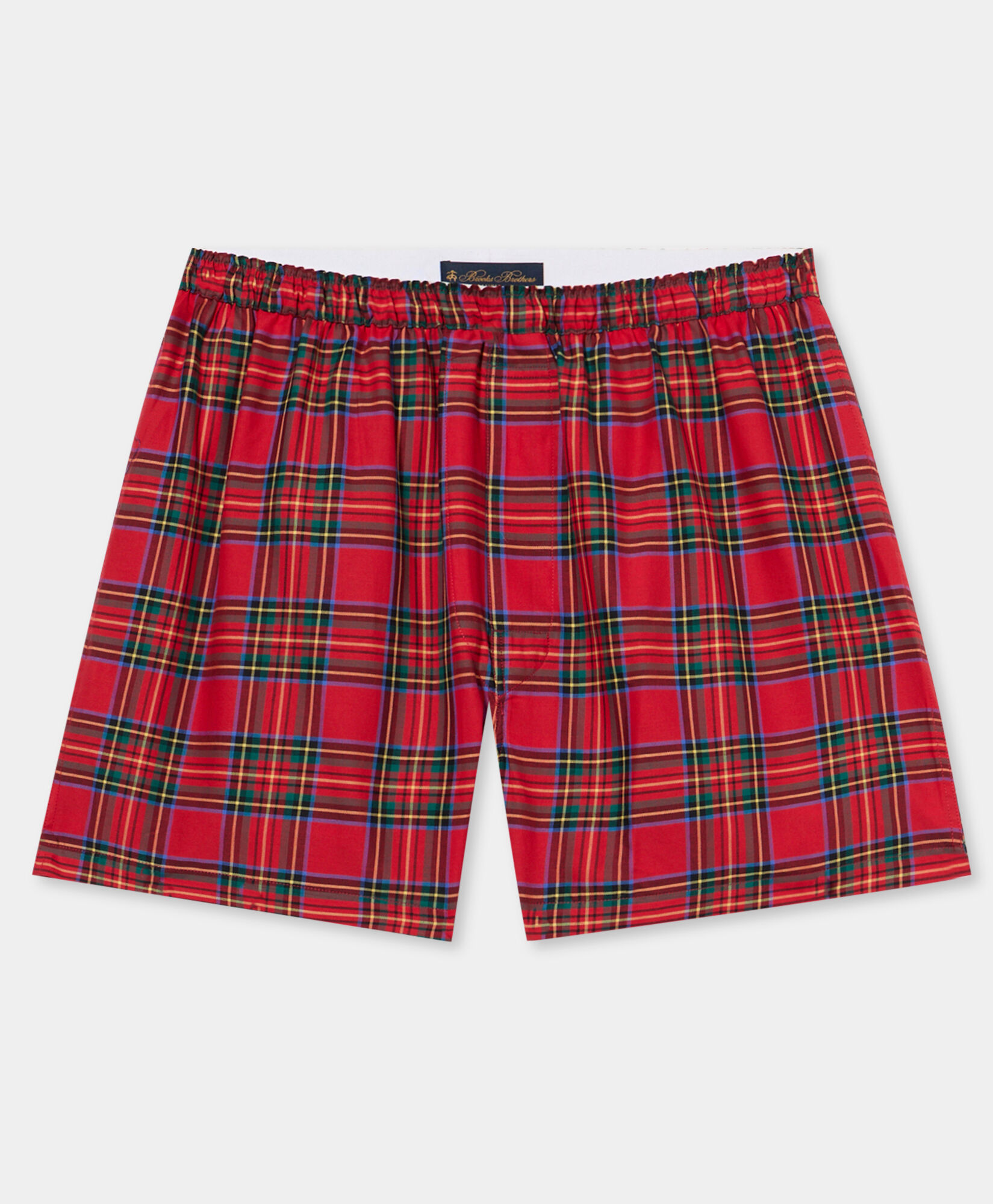 Brooks Brothers Tartan Cotton Boxer Shorts Red UNDER017COPCO001REDF0001