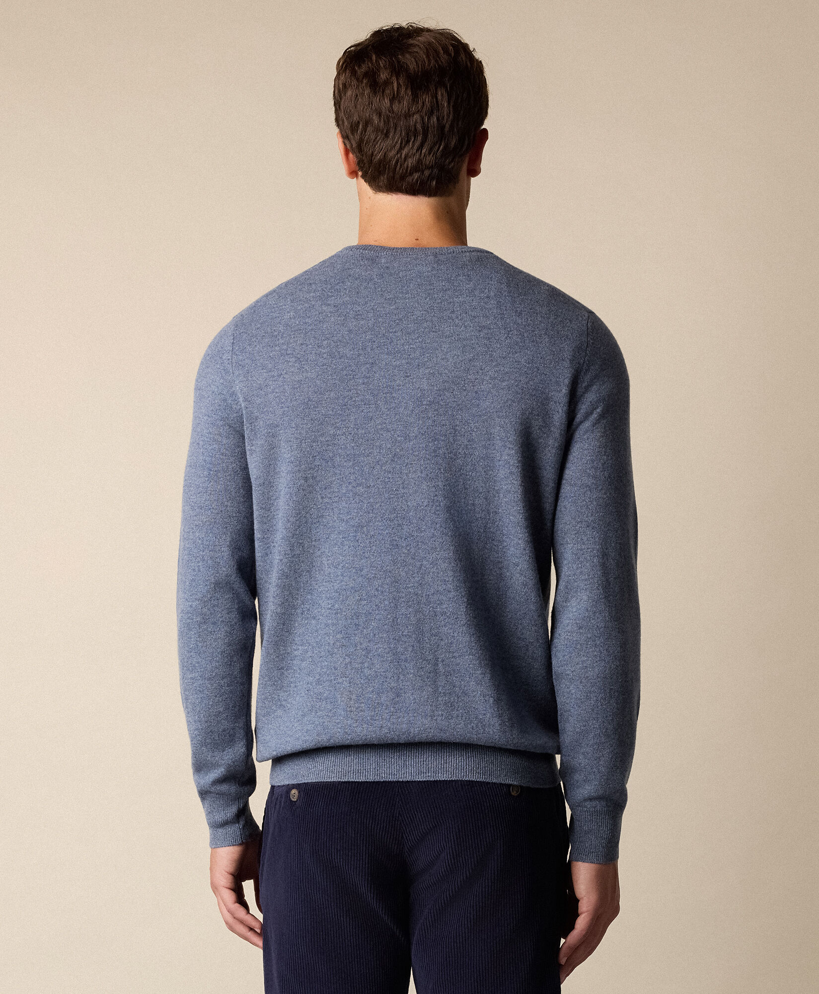 Brooks Brothers Lambswool Crewneck Denim KNCRN063WOPWO004DENIP001