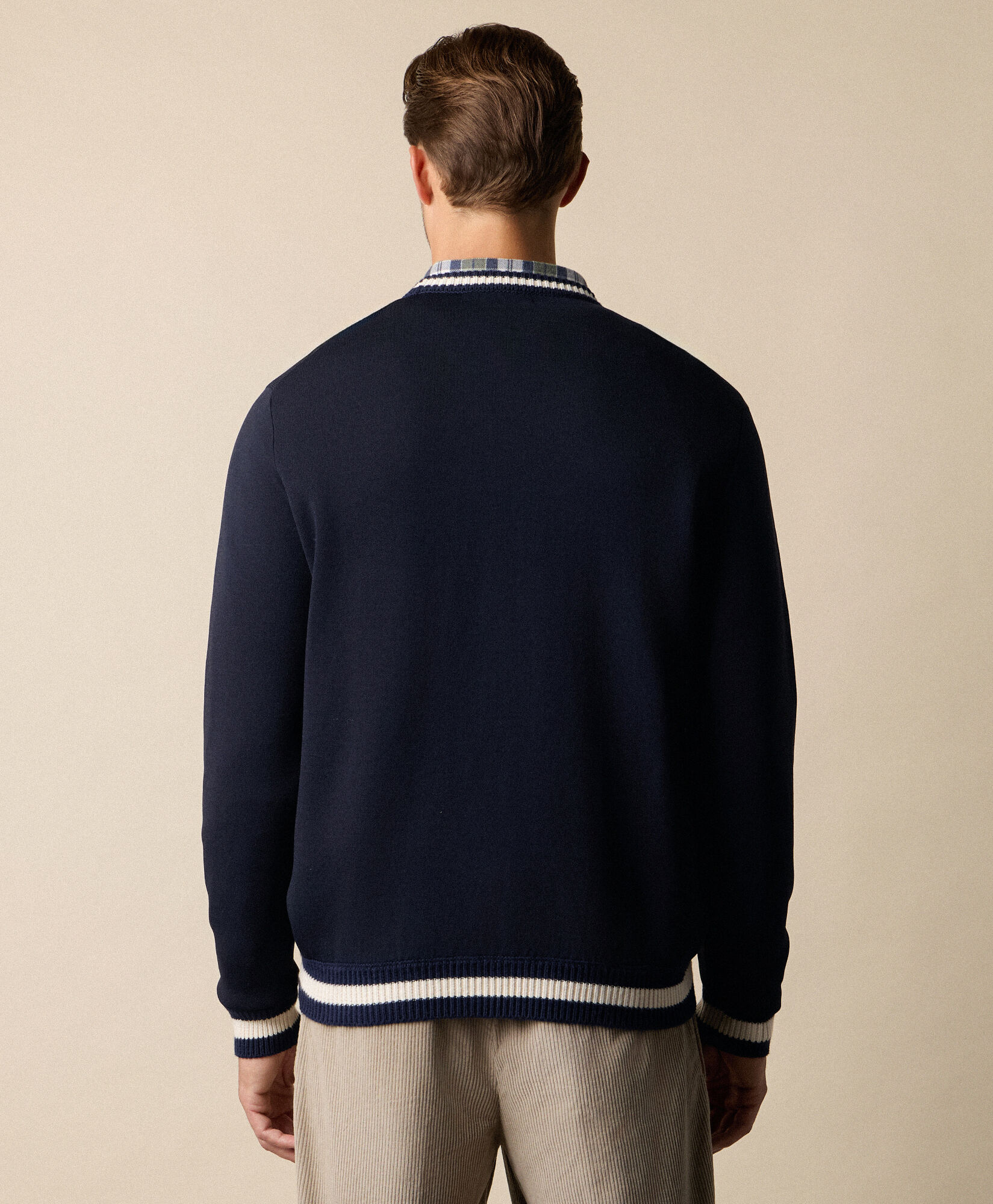 Brooks Brothers Pull avec Logo Terry Bleu Marine KNCRN068VIBPA001NAVYP001