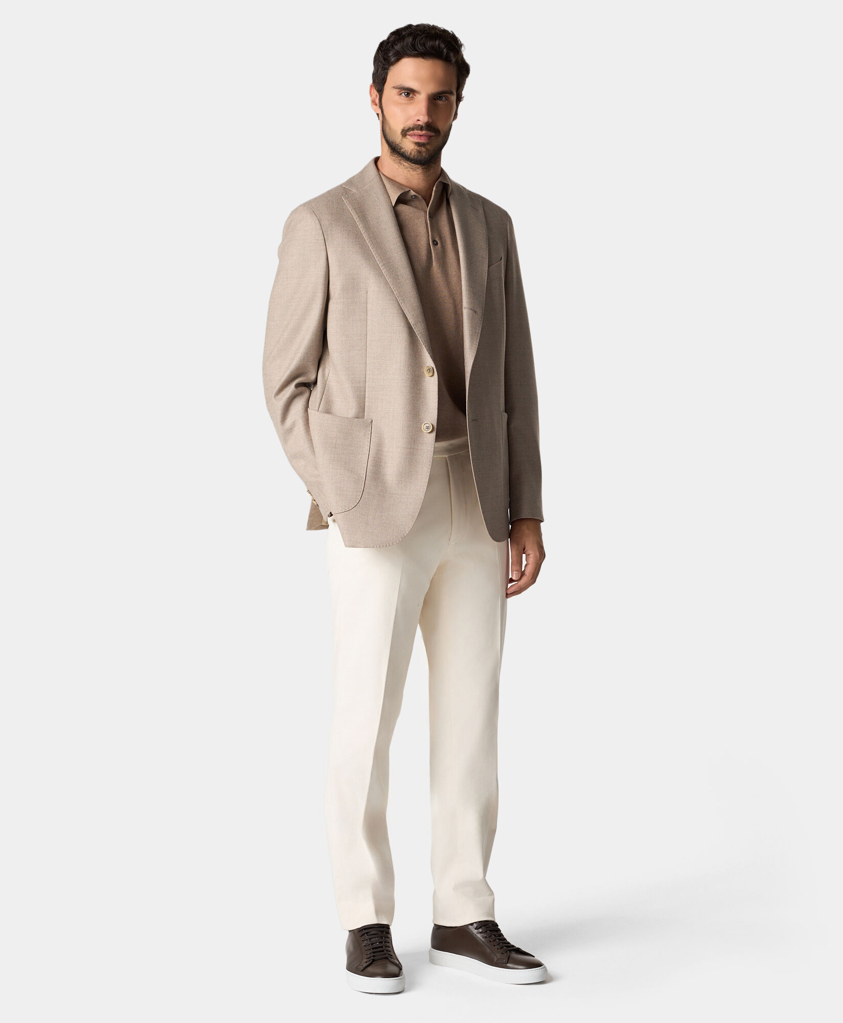 Virgin Wool Blend Blazer in Beige for Men Brooks Brothers EU