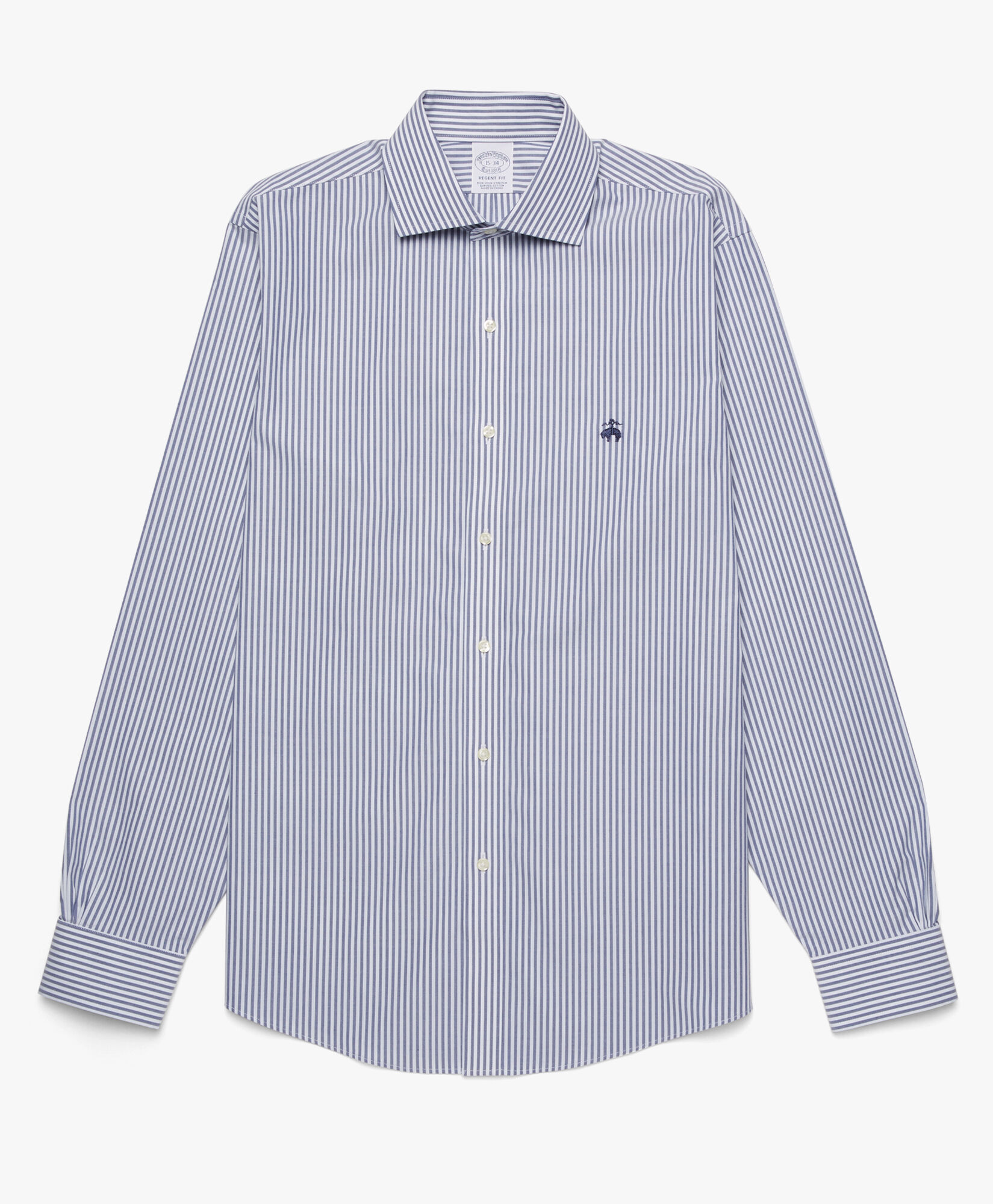 Regular Fit Blue Spread Collar Dress Shirt in Blue for Men Brooks Brothers UK
