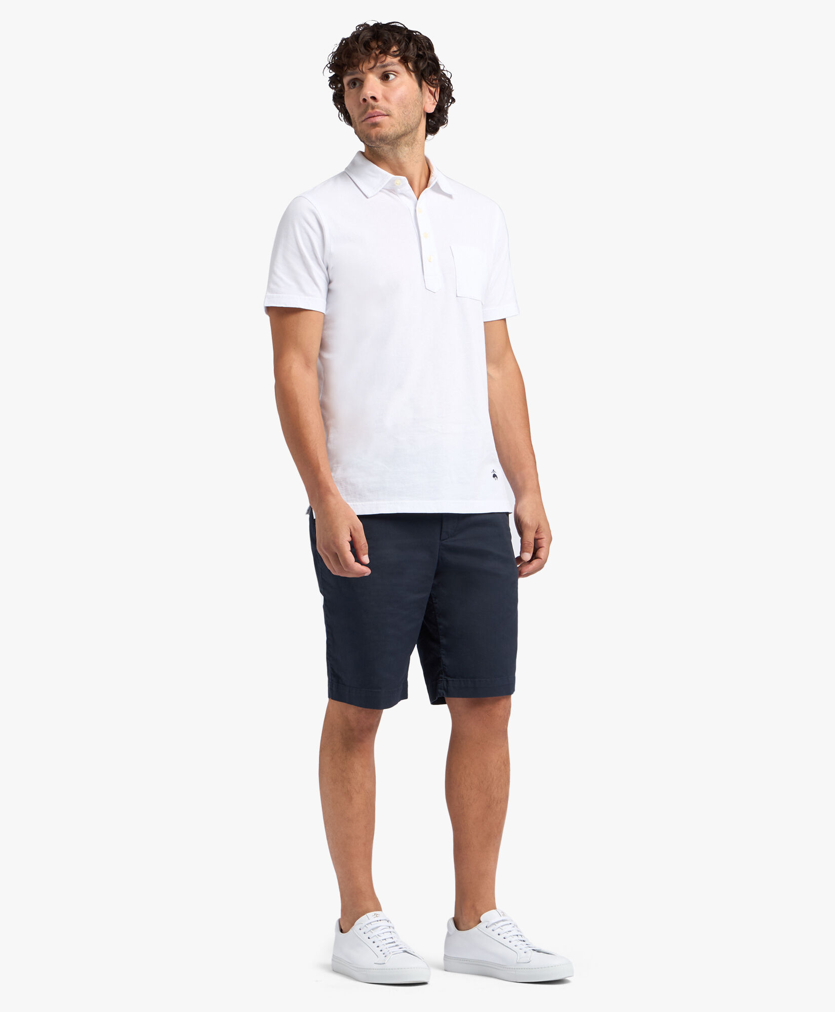 Short Chino bleu marine en coton en Marine pour homme Brooks Brothers EU