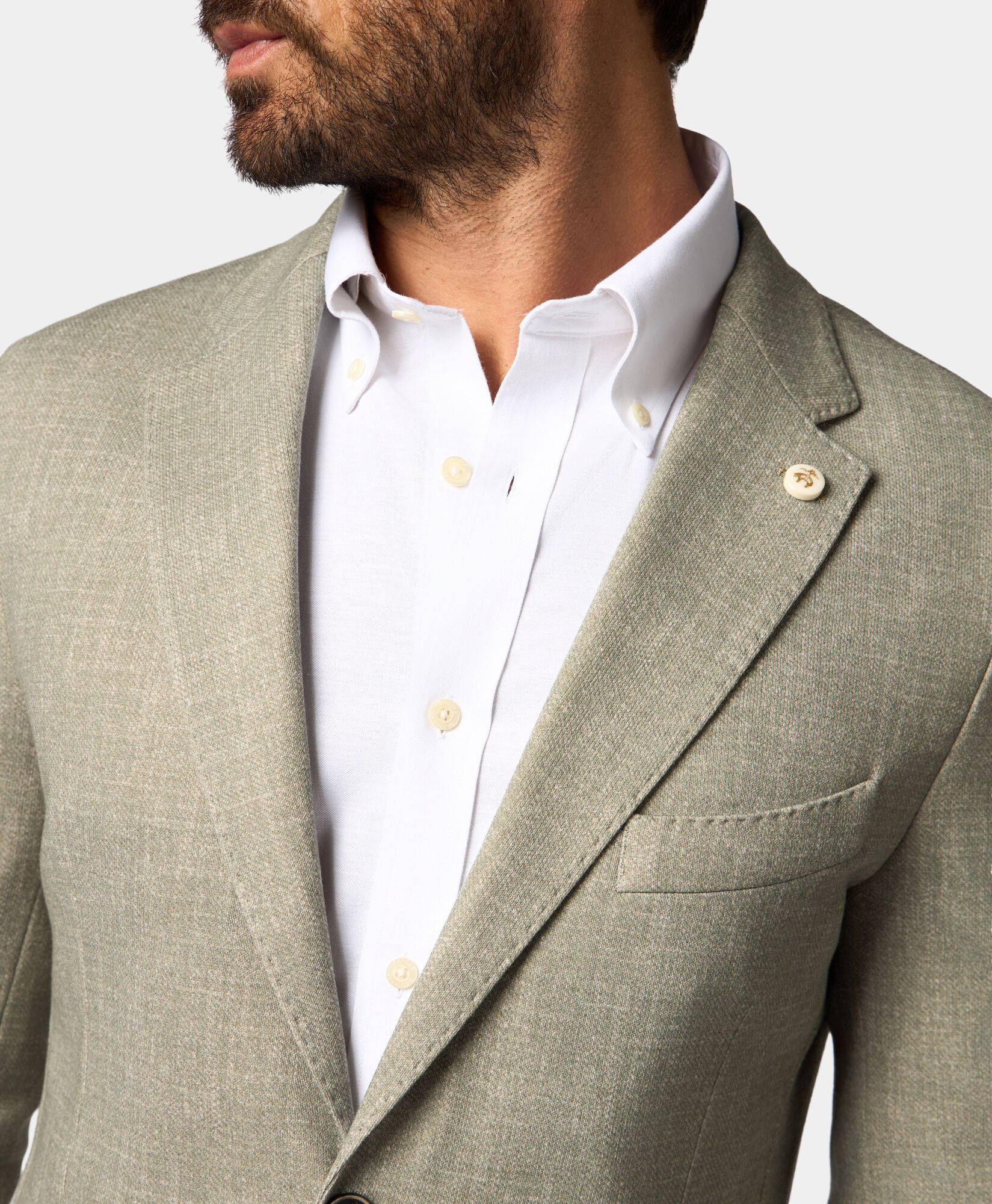 Brooks Brothers Cotton Blend Jersey Jacket Sage JKREG057PLBCO002SAGEP001