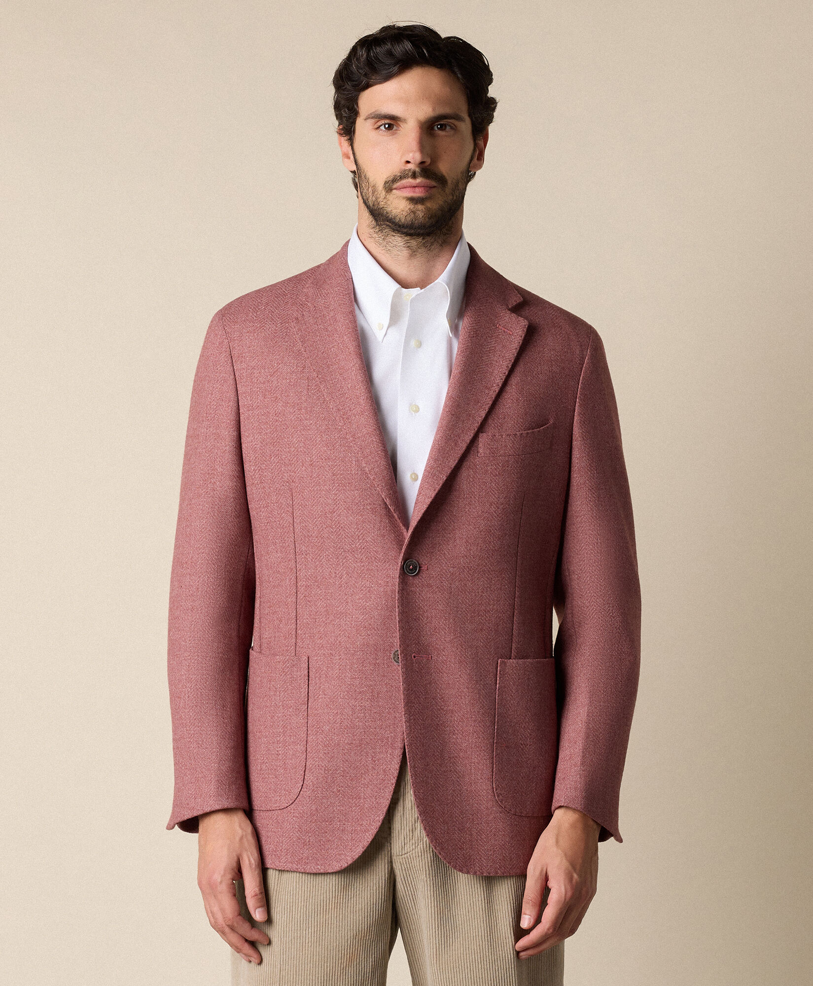 Brooks Brothers Herringbone Wool Blend Blazer Red JKREG105WOBPE001REDPL001