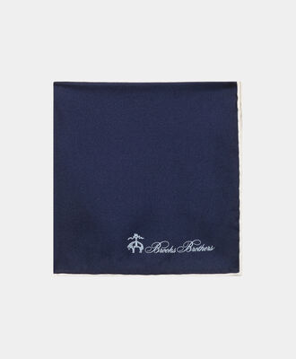 Brooks Brothers Plain Silk Pochette Navy ACPOC001SEPSE001NAVYP001