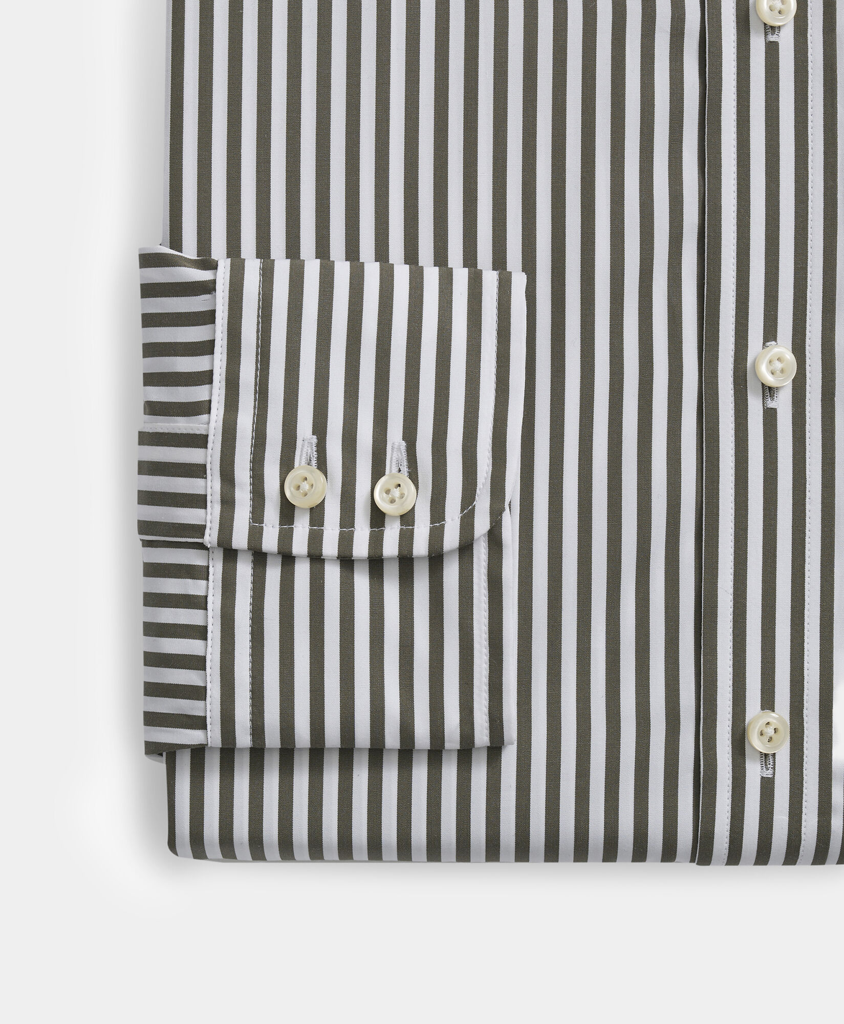 Brooks Brothers Chemise à rayures Thomas Mason coupe regular avec col français Olive 1000101119US100214188