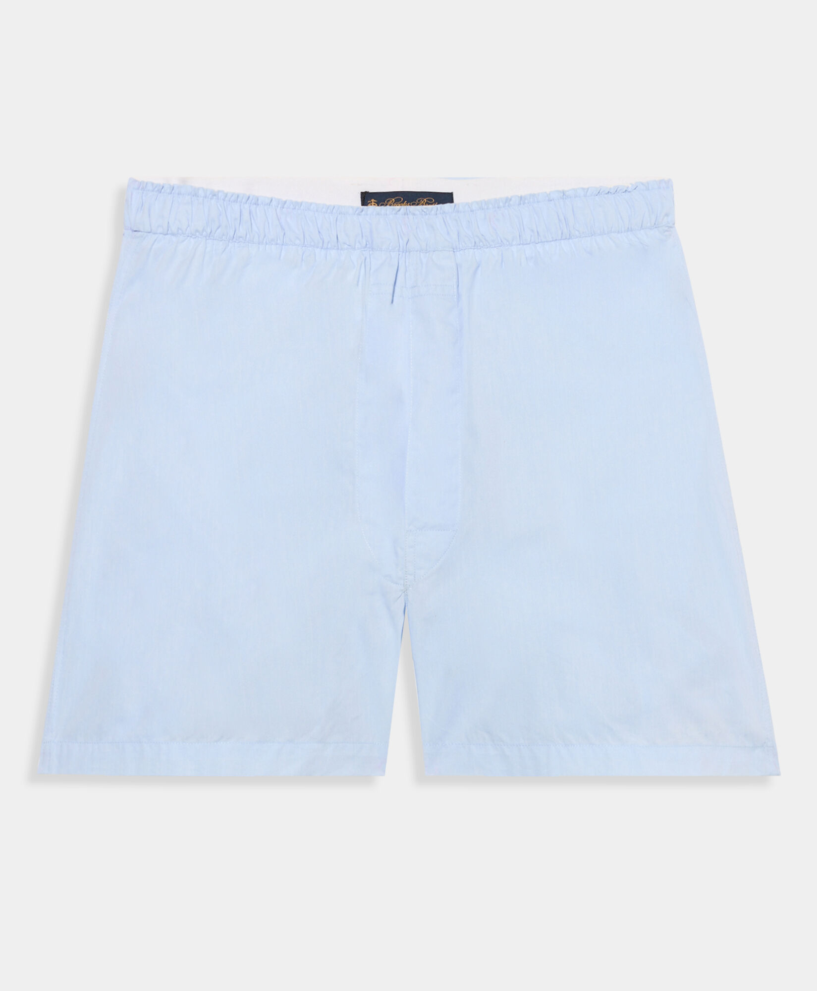 Brooks Brothers Plain Cotton Boxer Shorts Light Blue UNDER023COPCO001LTBLP001