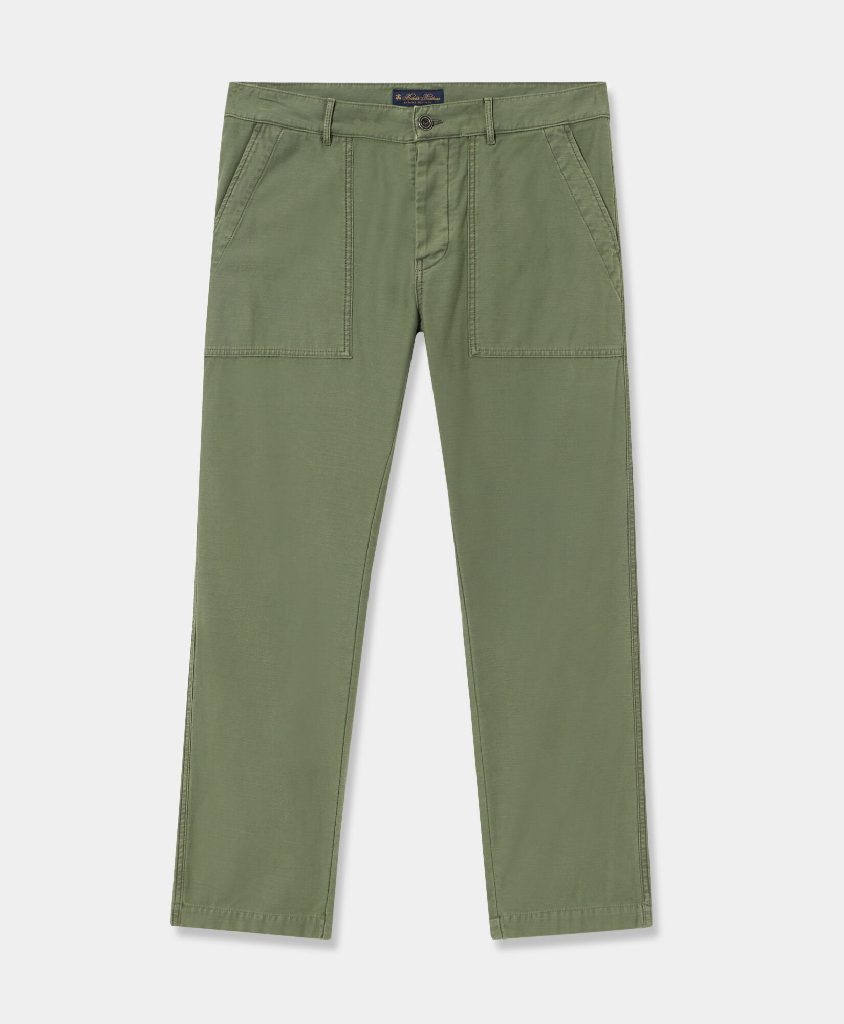 Brooks Brothers Chino Fatigue en Gabardine de Coton Militaire CPFTG001COPCO001MILIP001