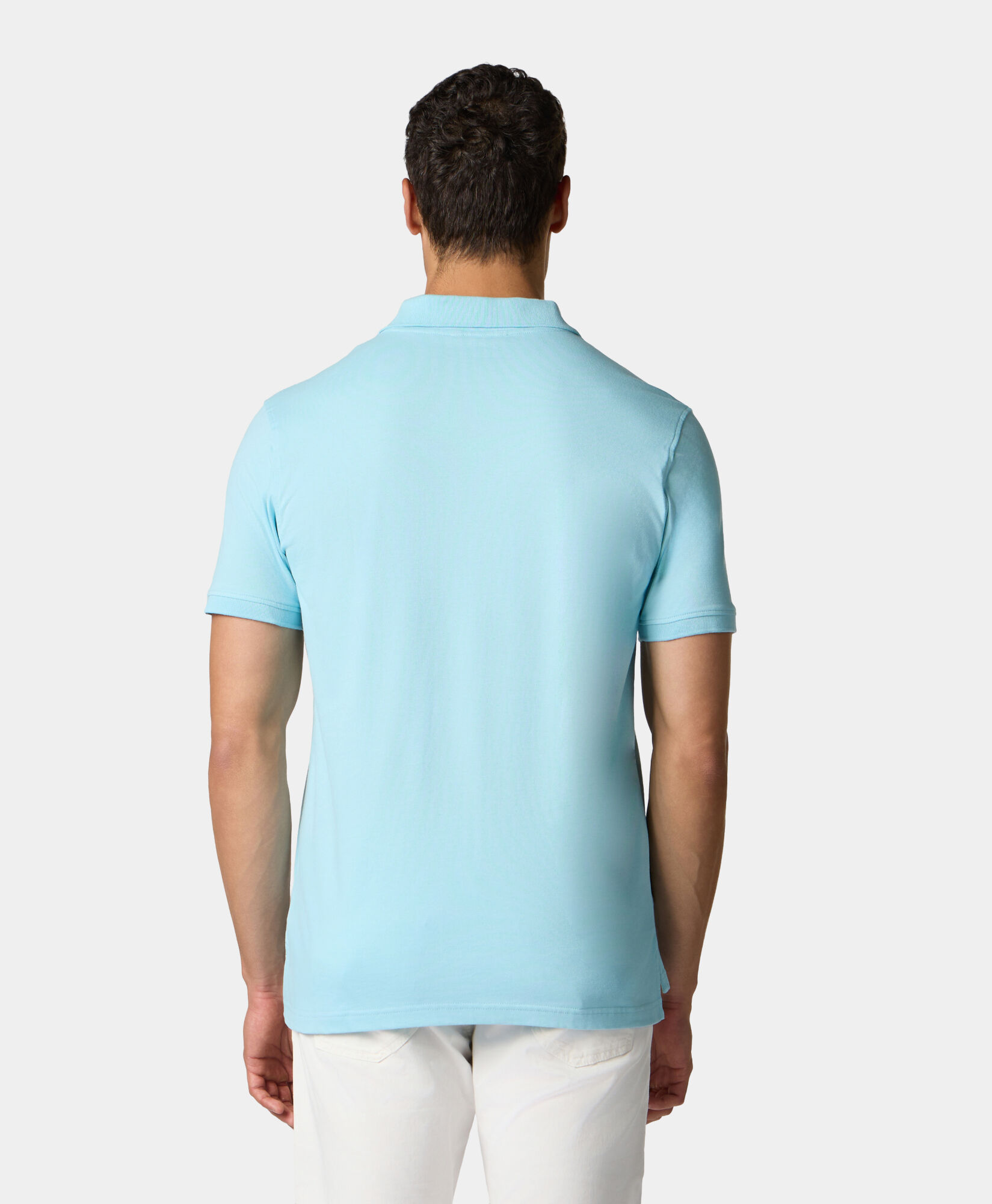 Brooks Brothers Polo z Bawełnianego Piké Niebieskie niebo POJER010COPCO001SKYP0001