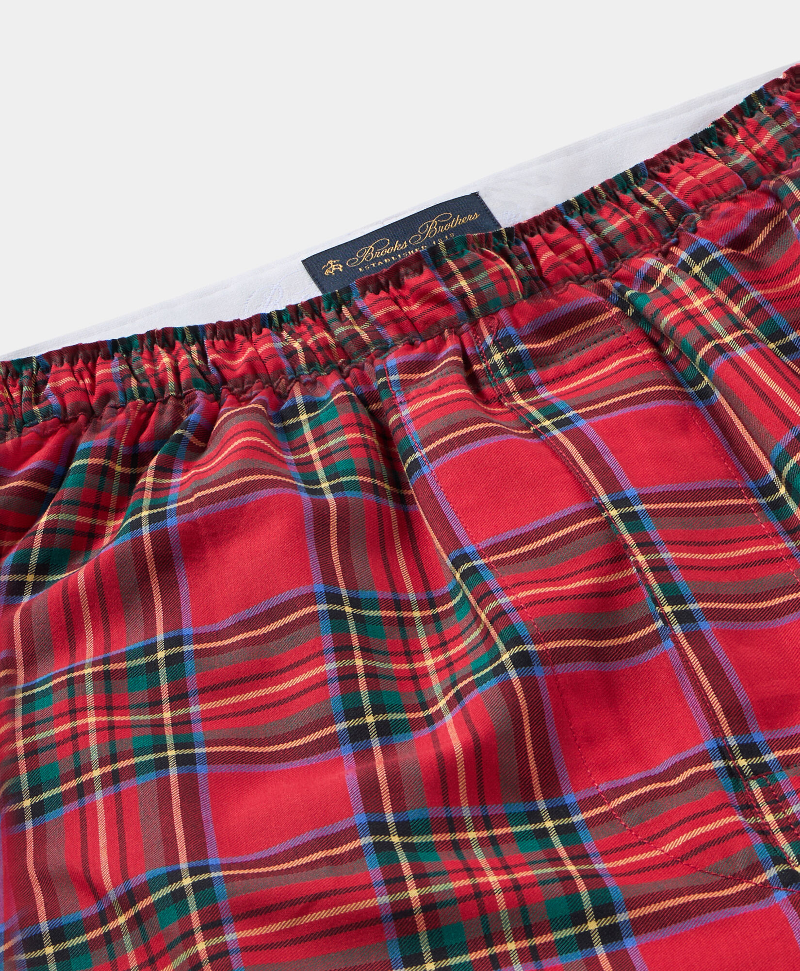 Brooks Brothers Tartan Cotton Boxer Shorts Red UNDER017COPCO001REDF0001