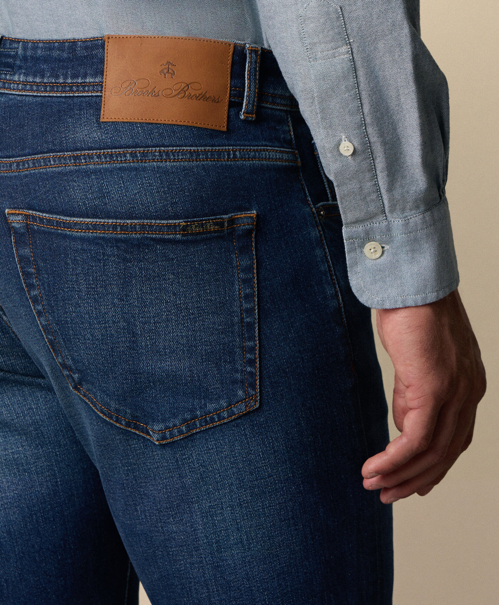 Brooks Brothers 5-Pocket Denim Pants Stone Washed CPFPK039COBSP001RAWP0001