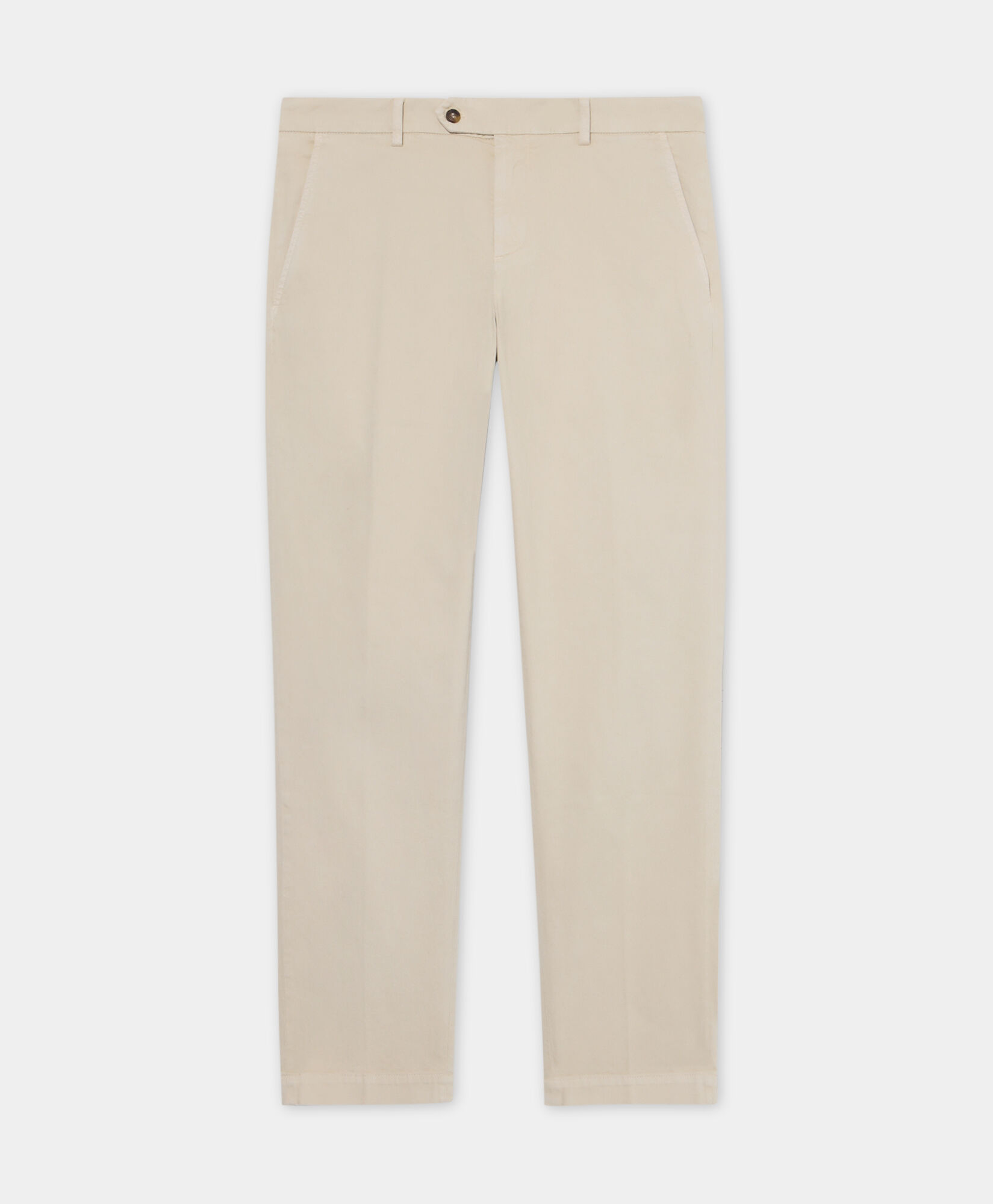 Brooks Brothers Chino Kirman Regular Fit z Miękkiego Twillu Naturalny CPCHI061COBSP002NATLP001