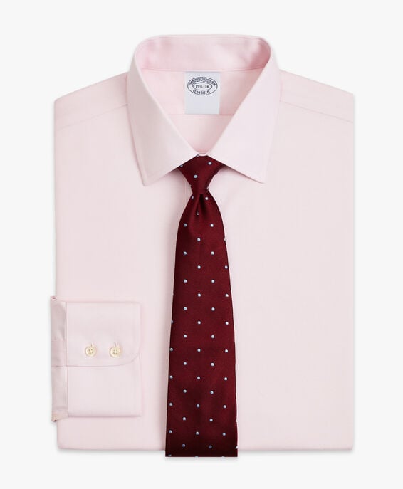 Brooks Brothers Camisa de vestir rosa pastel de corte slim non-iron en sarga con cuello Ainsley Rosa 1000095235US100199818