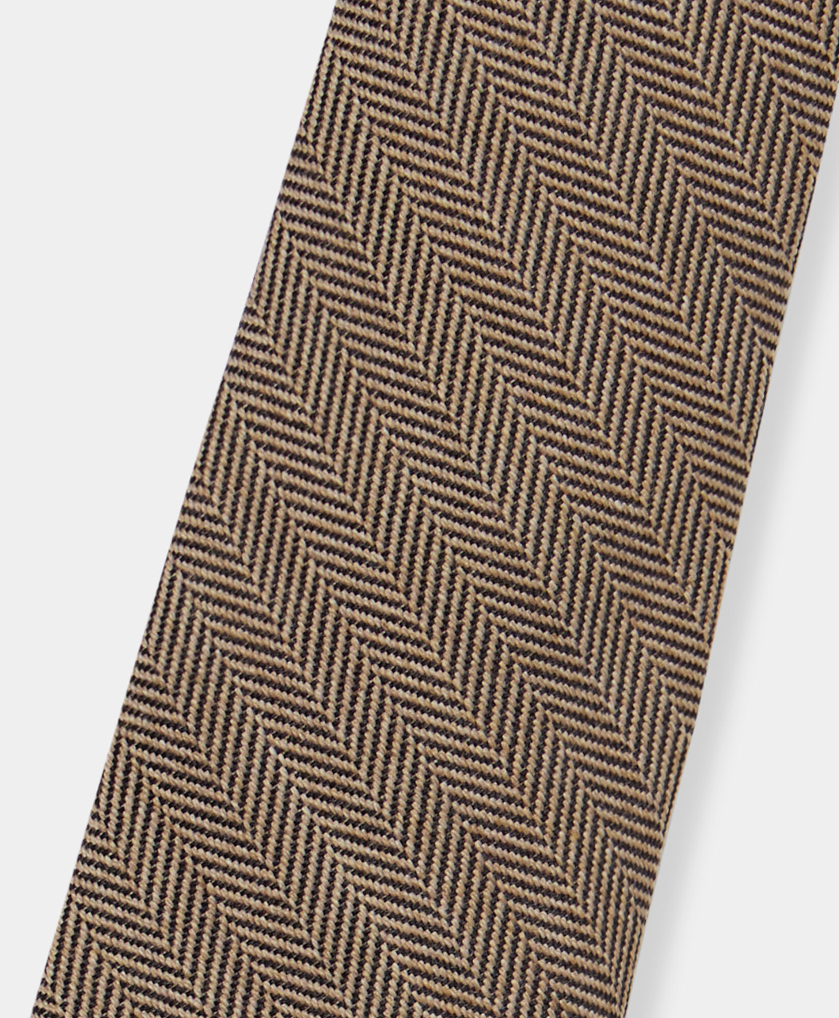 Brooks Brothers Krawatte aus Fischgräten-Wolle Beige ACNEK110WOBSE003BEIGF001