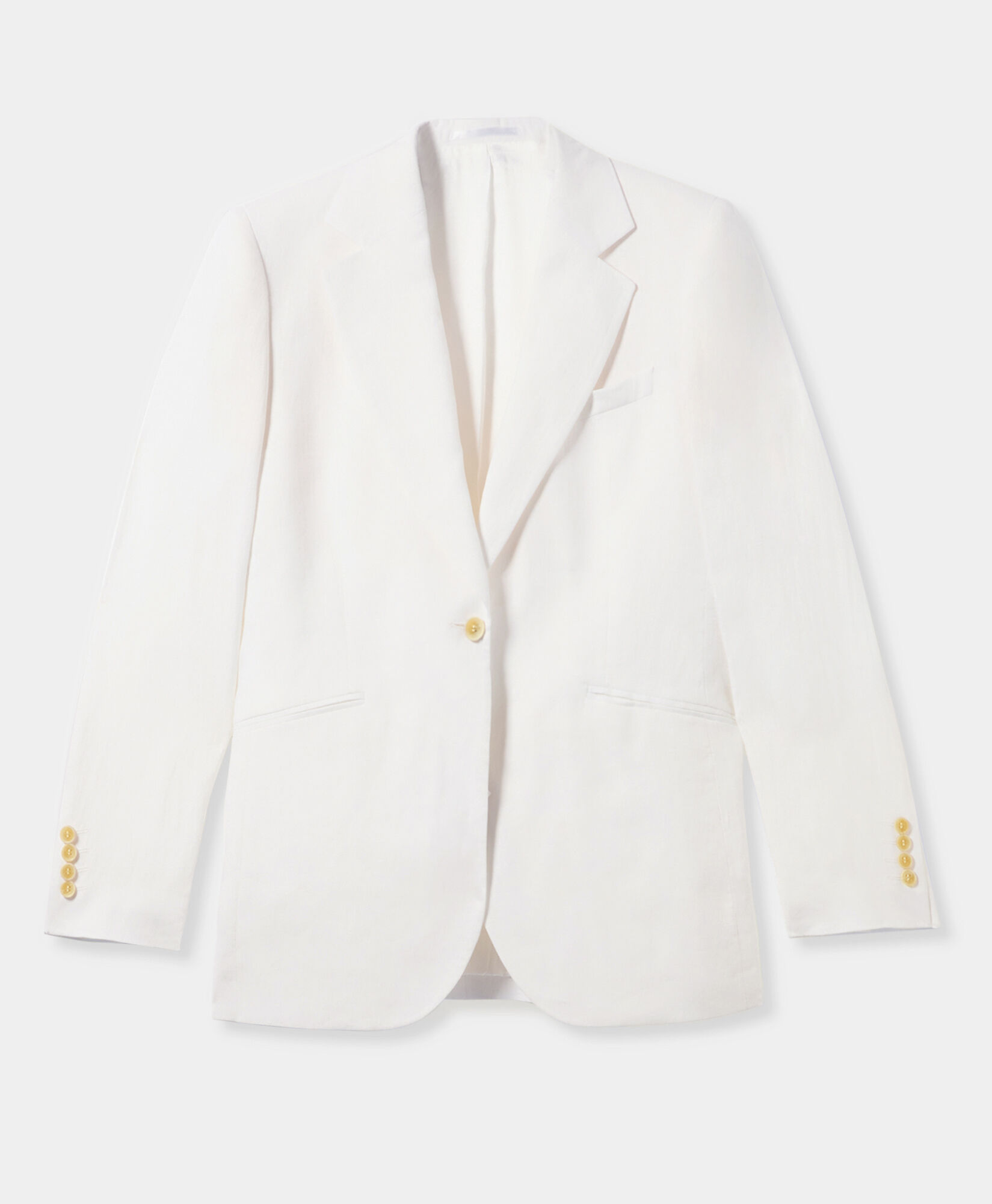 Brooks Brothers Blazer à Simple Boutonnage en Lin Irlandais Blanc JKREG078LIPLI001WHITP001