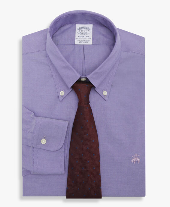 Brooks Brothers Regular Fit Purple Non-Iron Button Down Dress Shirt Purple 1000096977US100204260