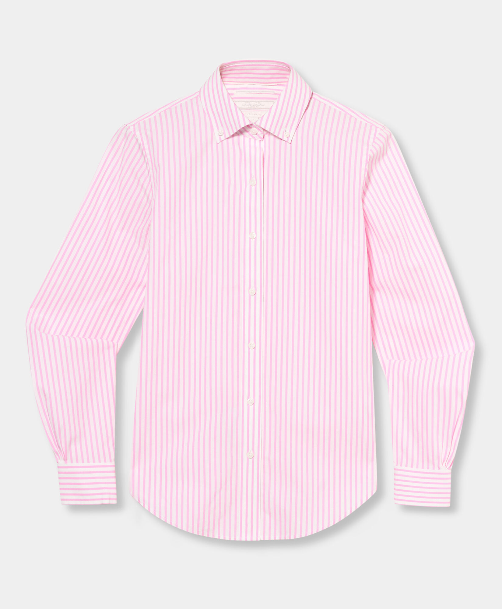Brooks Brothers Classic Fit Non-Iron Striped Stretch Poplin Supima Shirt with Button Down Collar Pink 1000102840US100217300