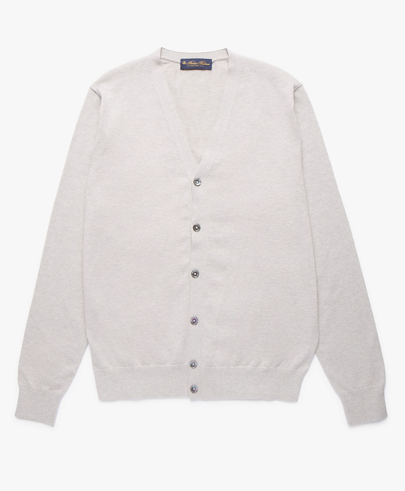 Cotton and Cashmere Cardigan in Light grey Brooks Brothers UK