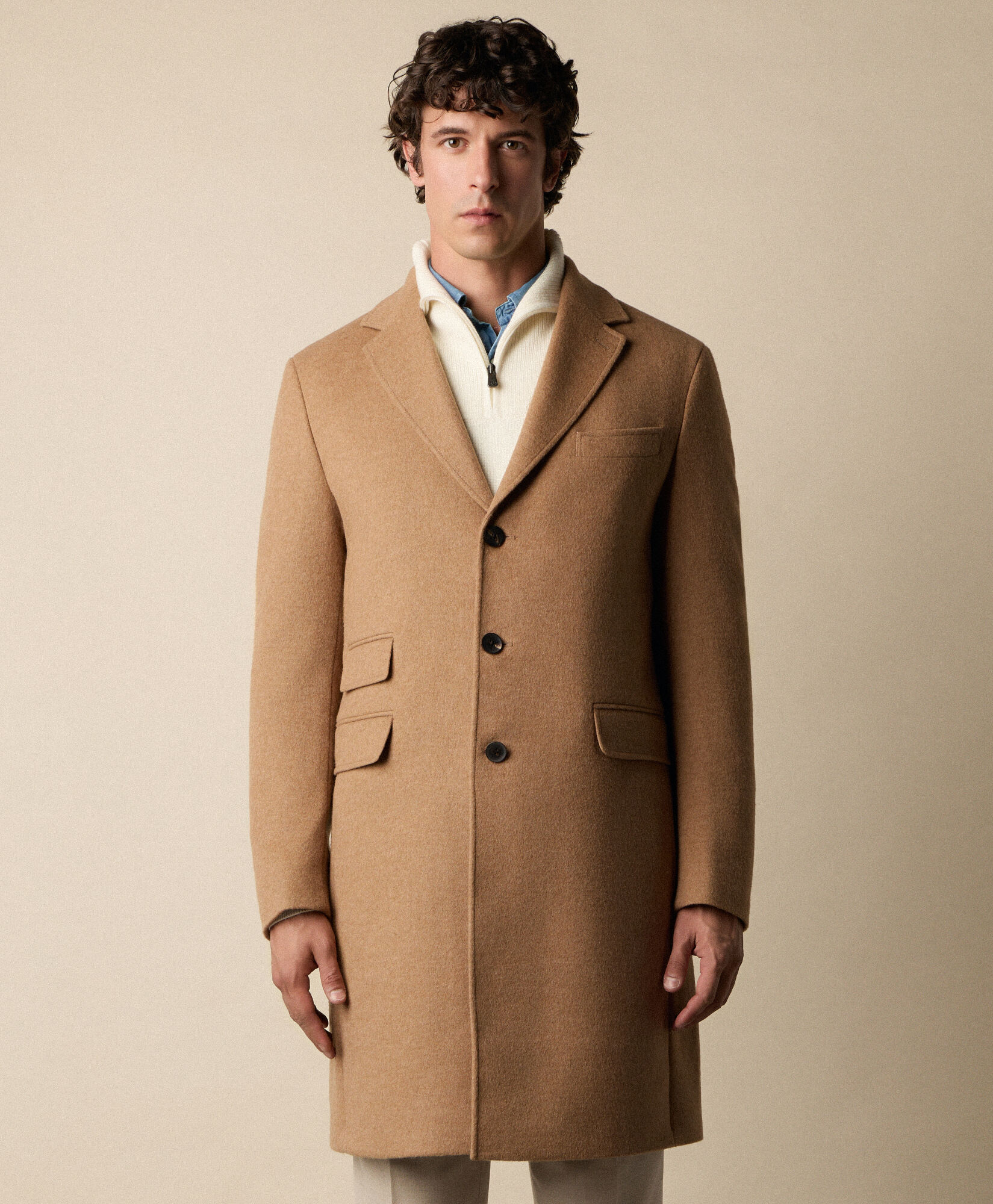 Brooks Brothers Wollmantel Camel DRCOA007WOBPE001CAMEP001