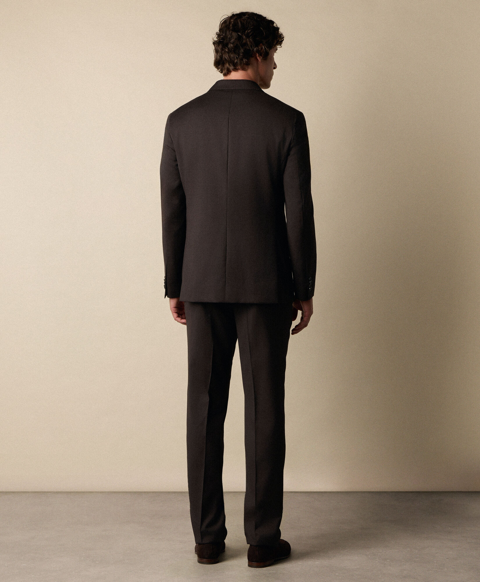 Brooks Brothers Virgin Wool Double-Breasted Suit Brown STREG051WVPWV003BRWNP001