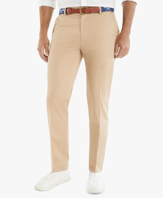 Brooks Brothers Pantalone chino in cotone elasticizzato beige scuro Beige 1000097229US100204788