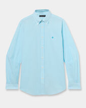 Brooks Brothers Chemise Regular Fit en seersucker avec col Button Down Bleu Clair