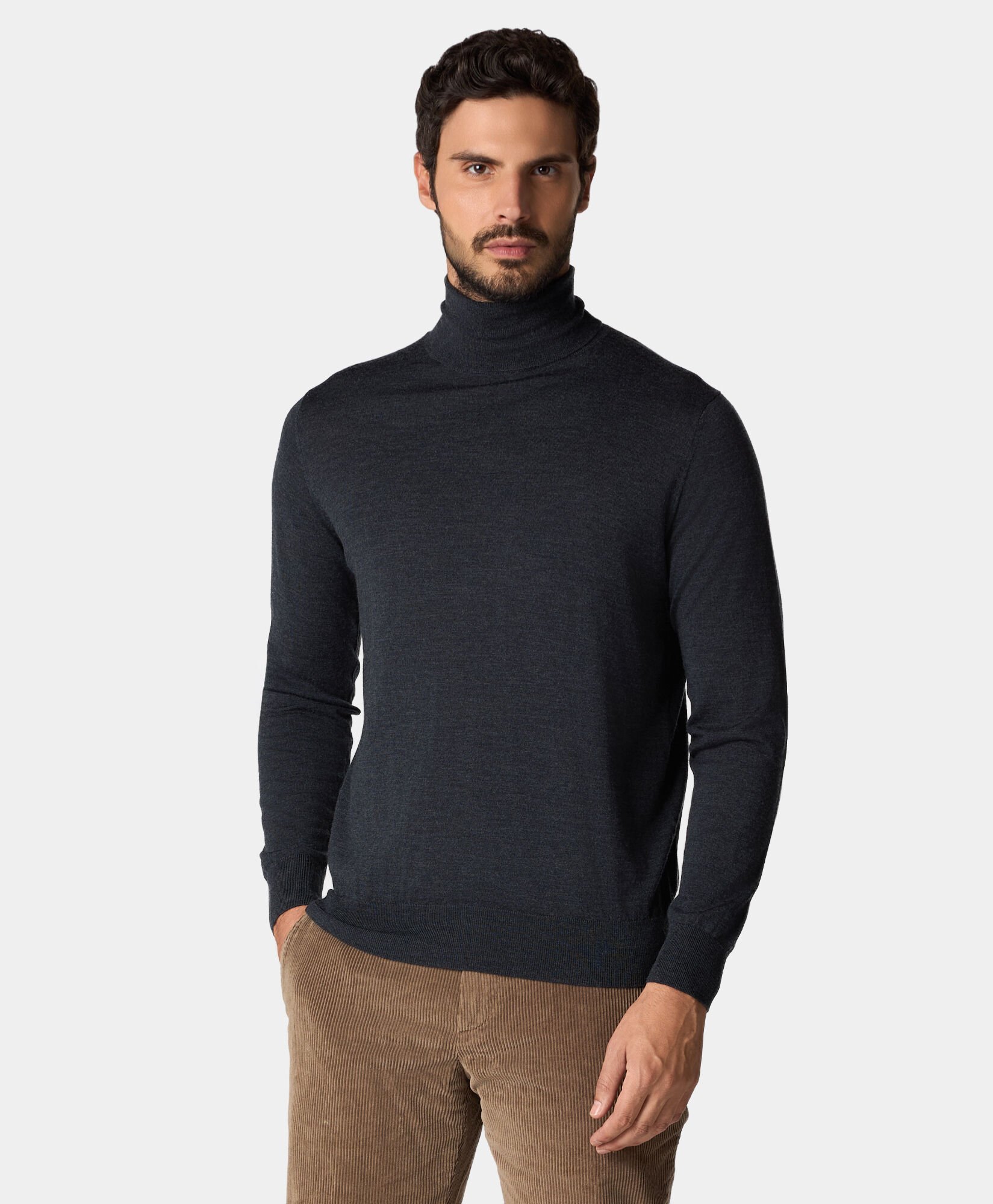 Merino Wool Turtleneck Sweater