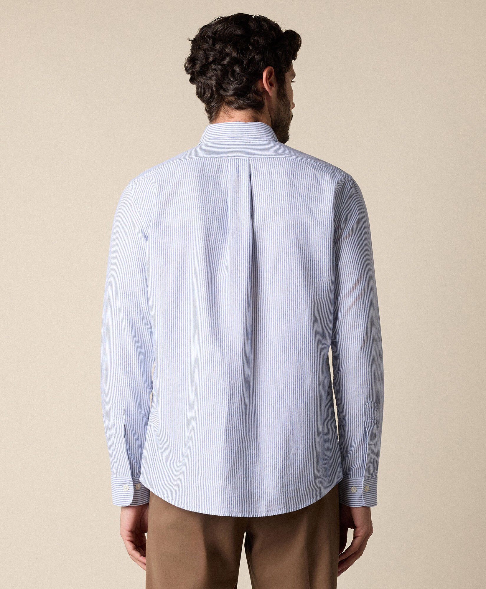 Slim Fit Oxford Shirt with Button Down Collar