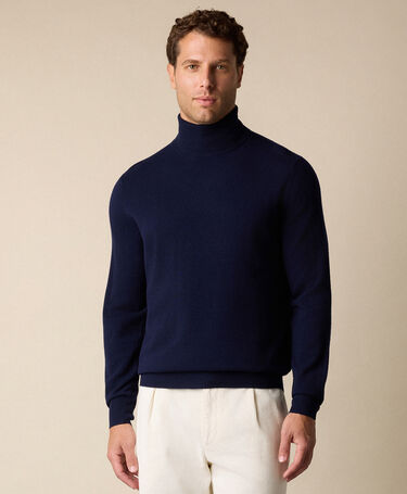 Brooks Brothers Lambswool Turtleneck Navy