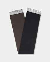 Brooks Brothers Double-Faced Wool Scarf Grey