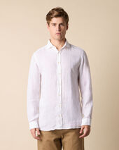 Brooks Brothers Slim Fit Linen Shirt with Spread Collar White Brooks Brothers Slim Fit Linen Shirt with Spread Collar White