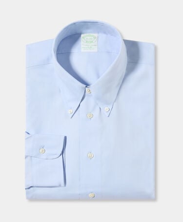 Brooks Brothers Slim Fit Non-Iron Oxford-Hemd mit Button-Down-Kragen Hellblau