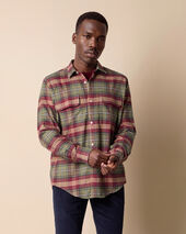 Brooks Brothers Overshirt w Kratę Oliwkowy