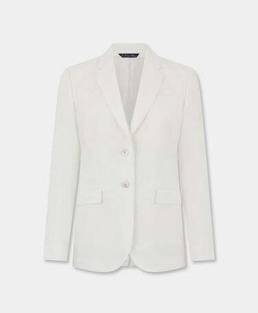 Brooks Brothers Plain Linen Blazer Milk