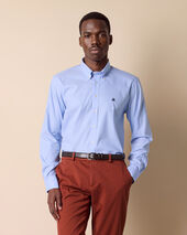 Brooks Brothers Koszula Slim Fit Non-Iron z Rozciągliwego Bawełnianego Materiału z Kołnierzykiem Button-Down Niebieski