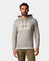Brooks Brothers Terry Logo-Embroidered Hoodie Light Grey