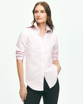 Brooks Brothers Classic Fit Striped Oxford Button Down Shirt Pink