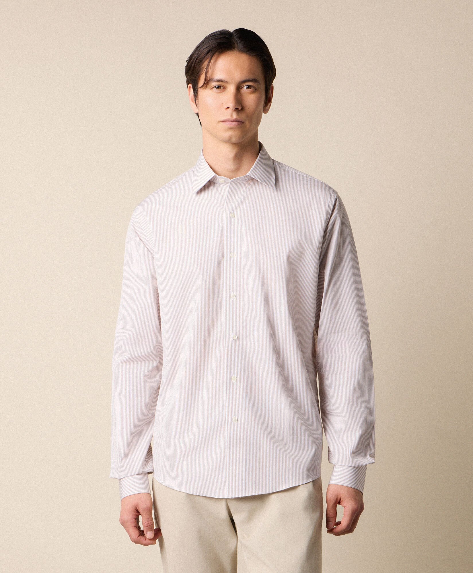Regular Fit Cotton Shirt with Ainsley Collar