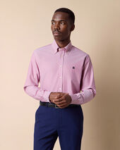 Brooks Brothers Regular Fit Oxford Shirt with Button Down Collar Red
