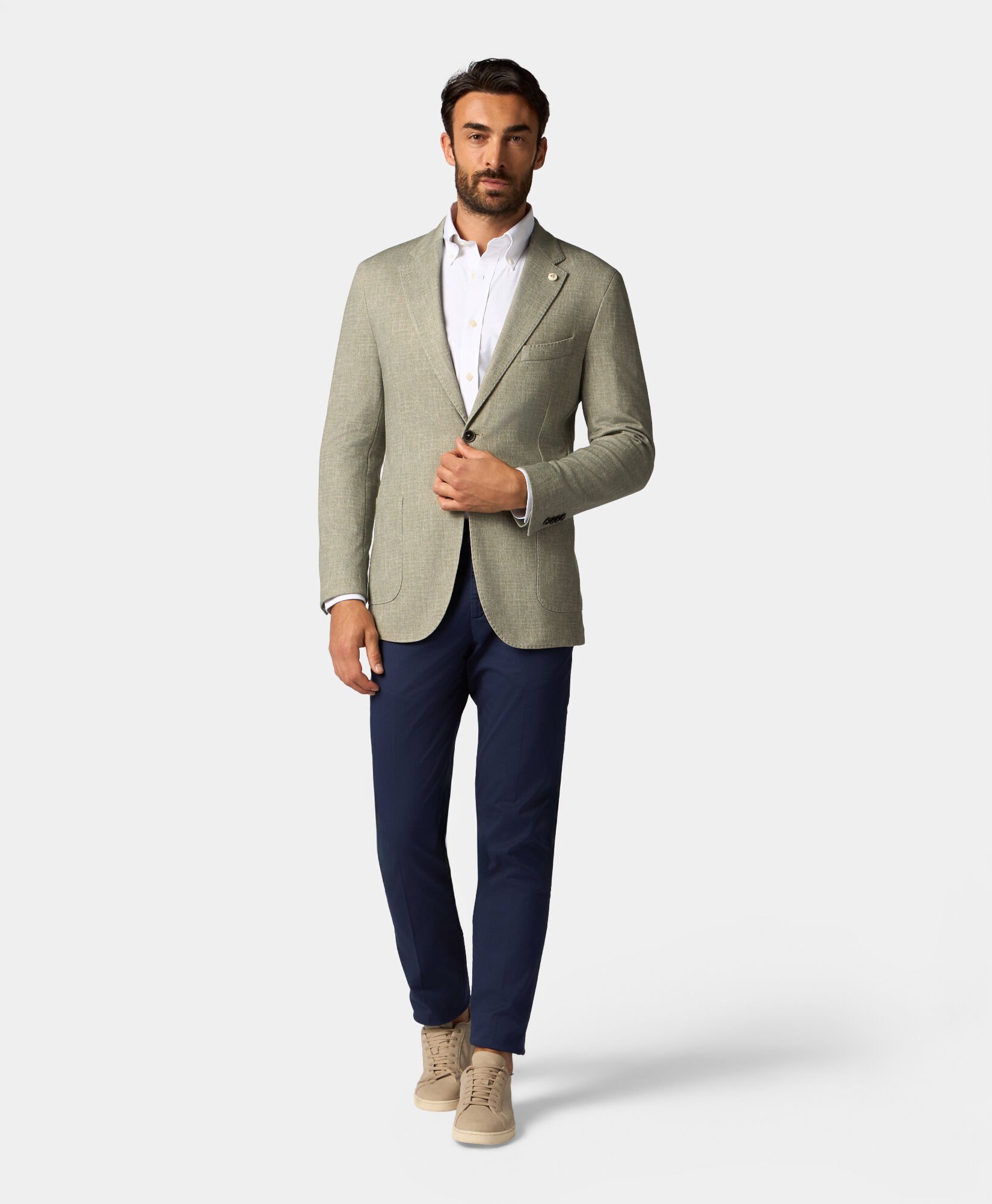 Cotton Blend Jersey Jacket