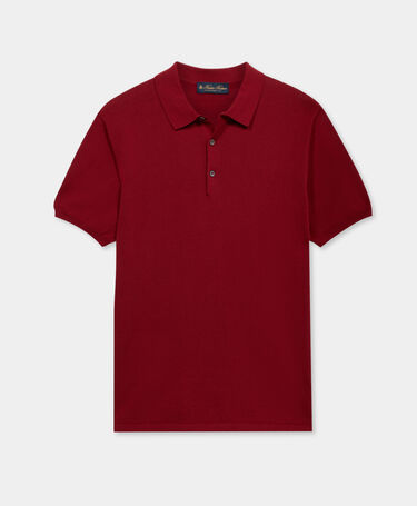 Brooks Brothers Polo en Maille de Coton Mercerisé Bordeaux