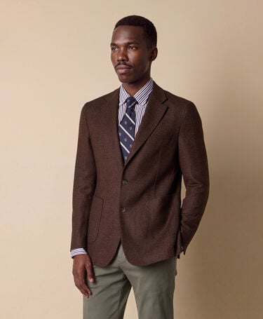 Brooks Brothers Blazer aus Schurwolle Slub Braun