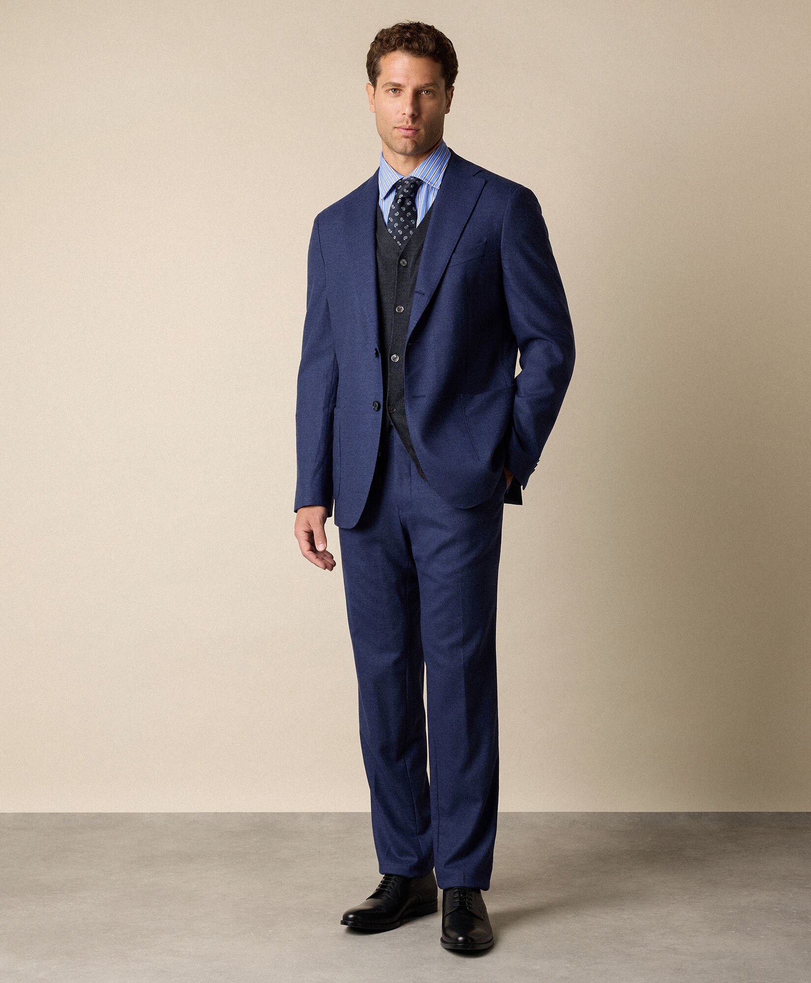 Thomas Mason Striped Regular Fit Cotton Shirt with Ainsley Collar