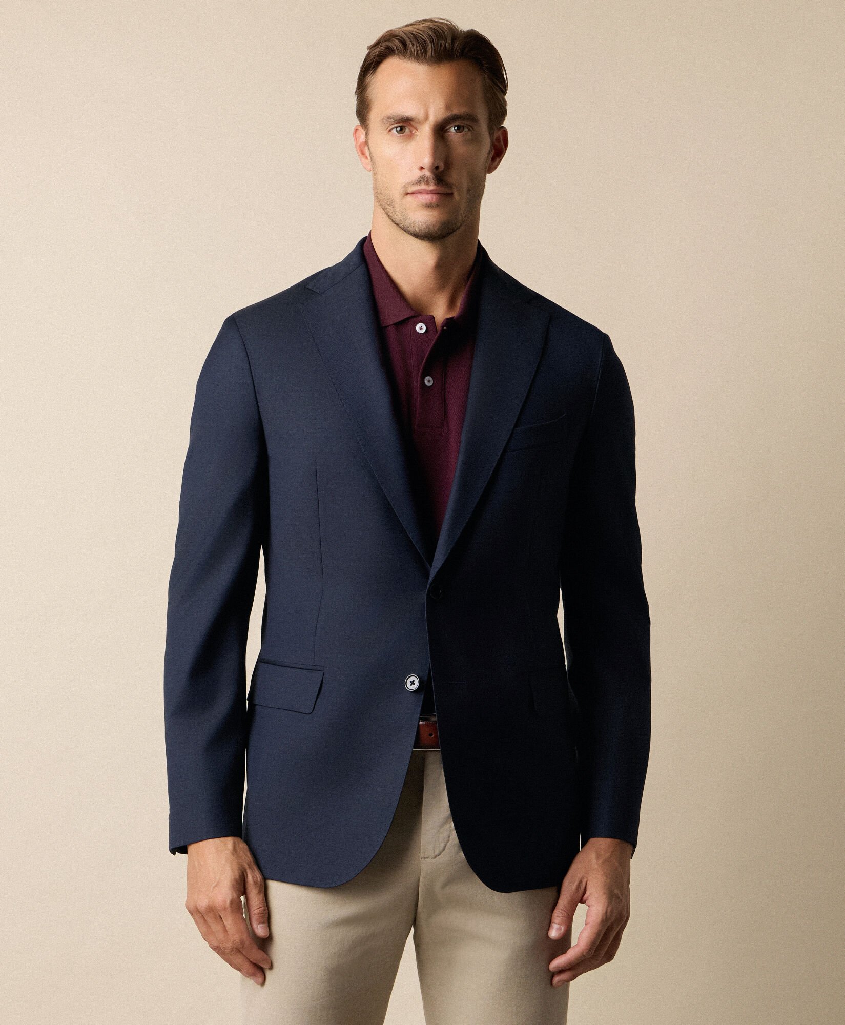 Virgin Wool Blend Comfort Blazer