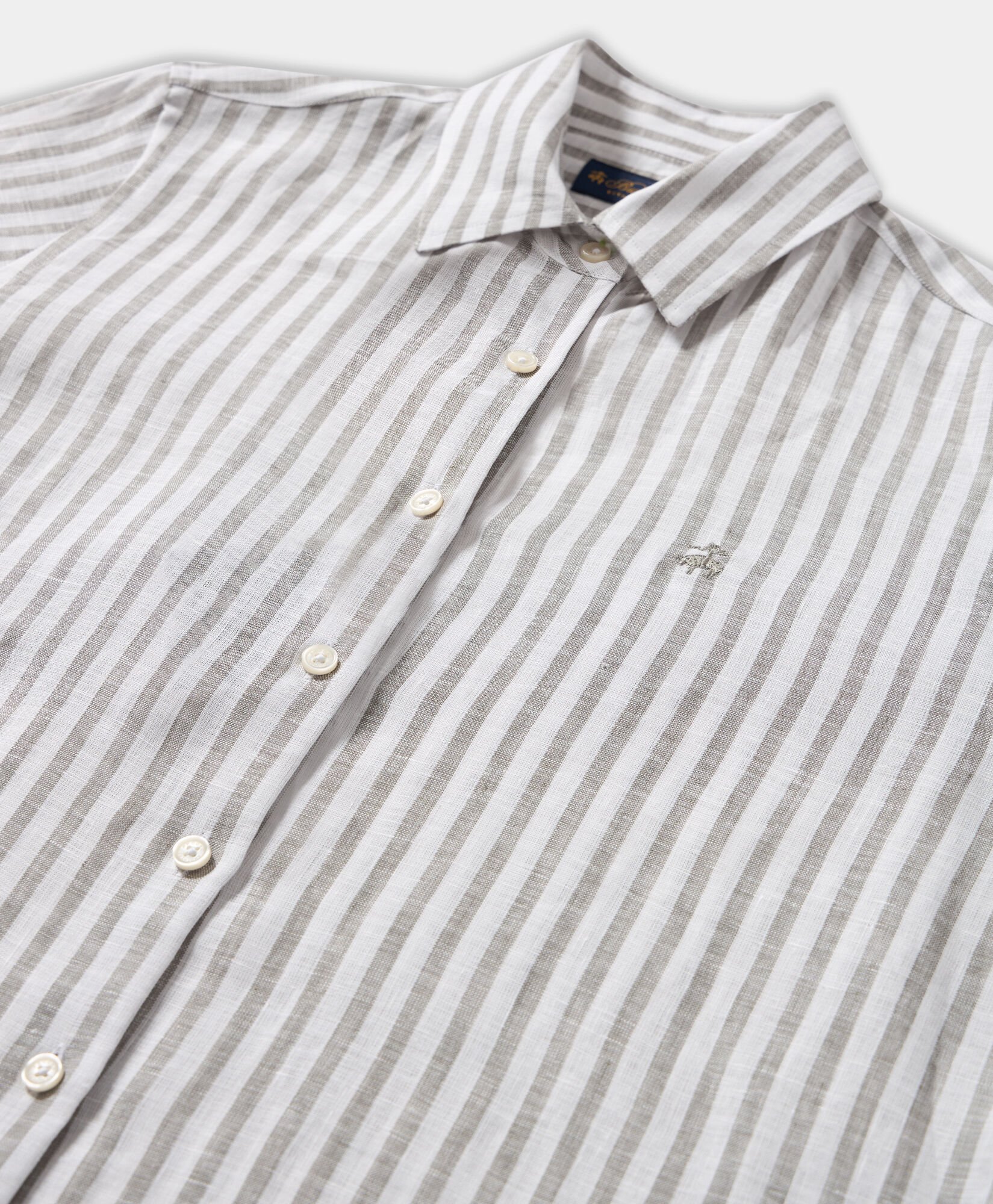 Relaxed Fit Striped Linen Shirt Men's Design