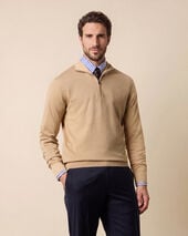 Brooks Brothers Half-Zip-Pullover aus Merinowolle Nuss